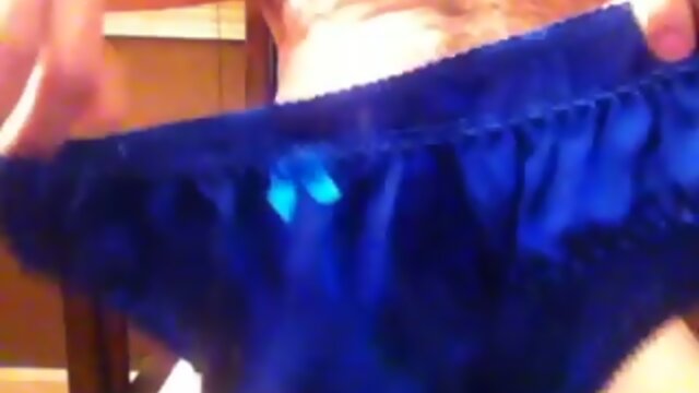 masturbating with wifes satin panties again