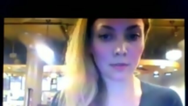 cum tribute to dress off in coffee shop!!! video -