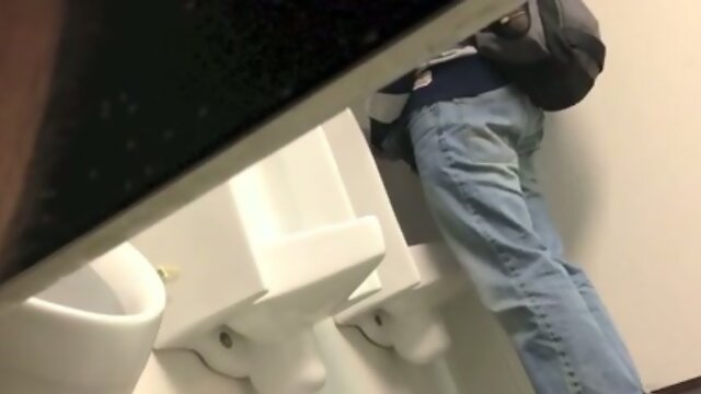Jerk off fest in the men`s room
