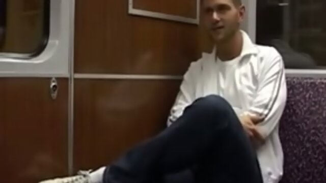 Jerk off on train