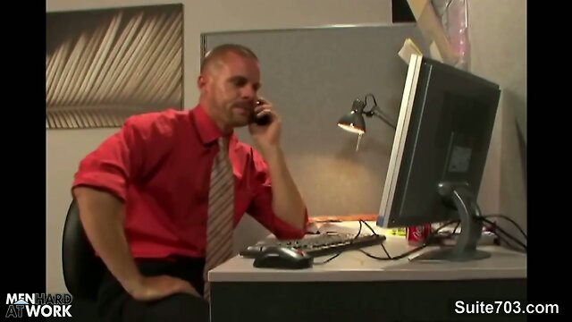 Sweet gays banging in the office at work