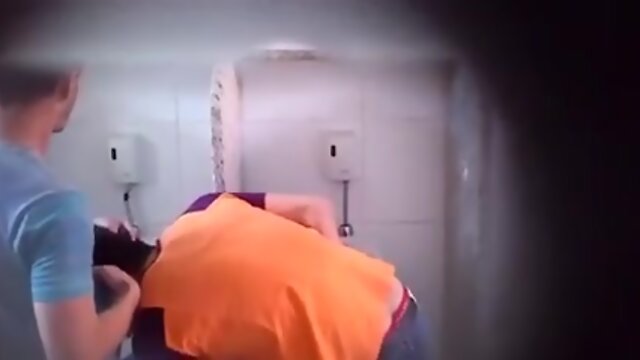 hungarian student giving a BJ on university toilet