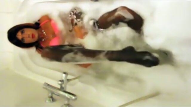 crossdresser rebecca cute nylon cum bath
