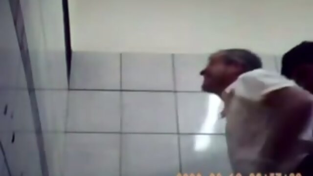 olderman fucked in the public toilet