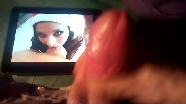 My Hot Sperm on her Sexy Horny Nasty Face - Hot Cum