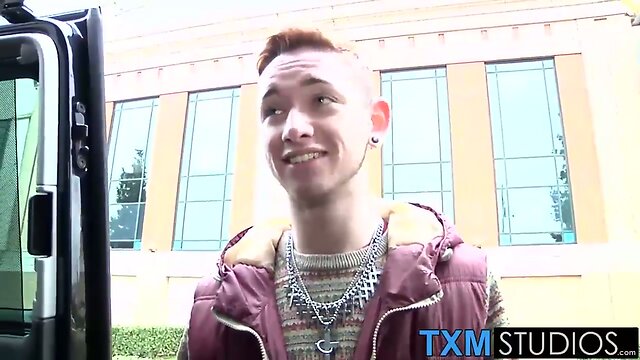 Jacob Daniels Rides Big Uncut Dick in Threesome Scene!