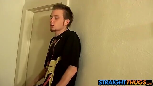 Straight thug Billy cums after stroking his big hard