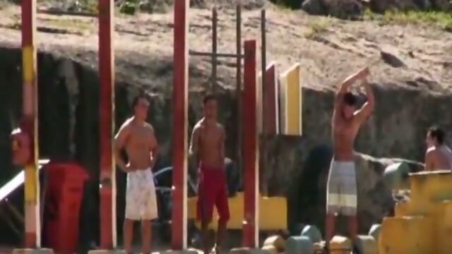 Latin Threesome Shower Spit Roasting