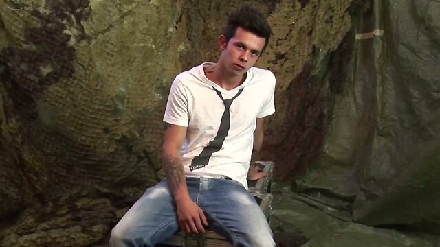 Hung Patrik Green Strokes His Cock