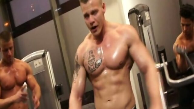 Male pornstars fitness workout