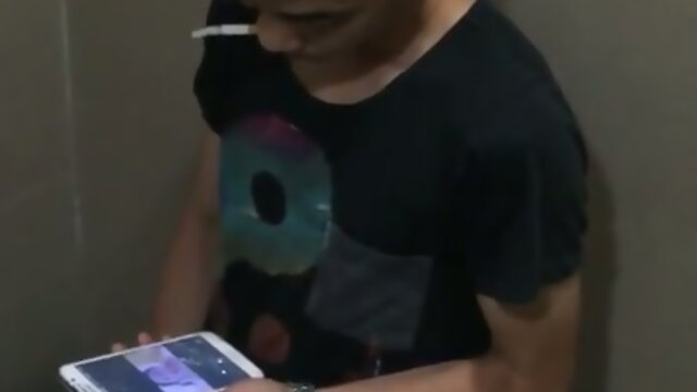 Jerk off in toilet