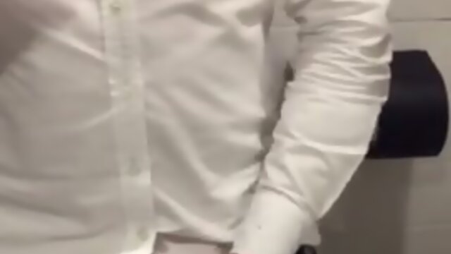 Jerking off in the toilet of a coffee place