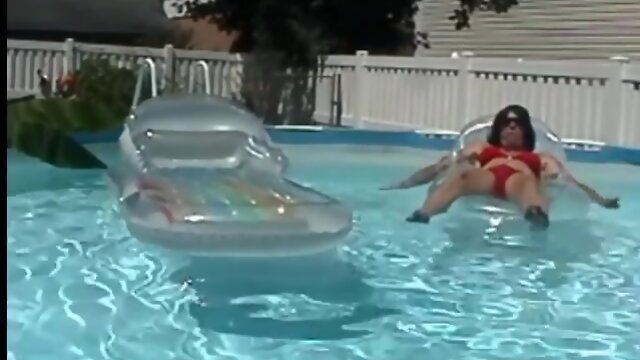 Sizzling Sun and a Red Bikini: Plugged and Horny!