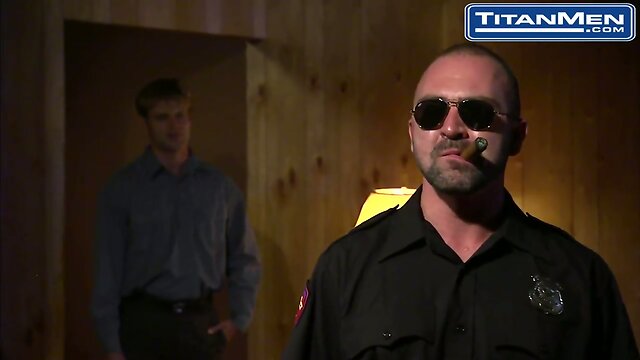 Masculine Cop Makes Hot Twink Blow Him