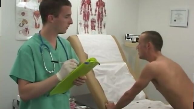 Male Doctor Examines College Twink in Gay Bondage
