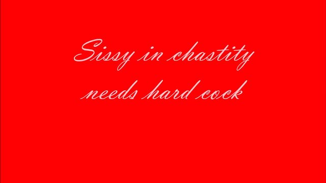sissy CD in chastity needs your big stiff dick