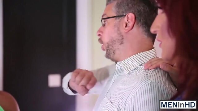 Charlie Pattinson serves his tasty cock to two horny