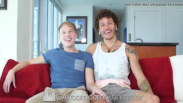 GayRoom Interracial fuck with Parker Michaels and Jay