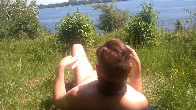 completely naked in full sight