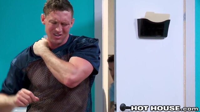 HotHouse Huge Penis Jock In Pain & Grandpa Doctor Has