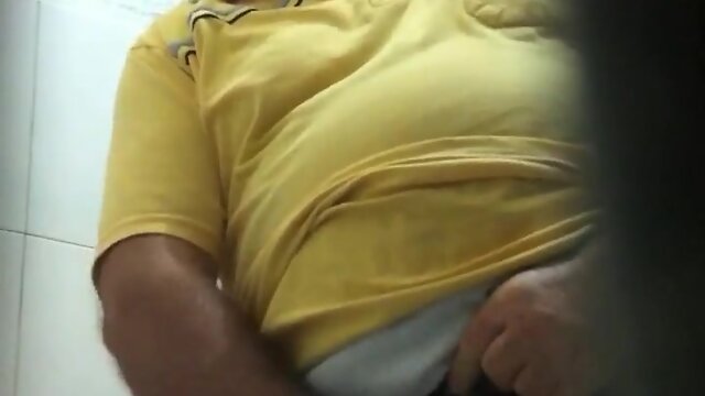 Oldie man public toilet 4