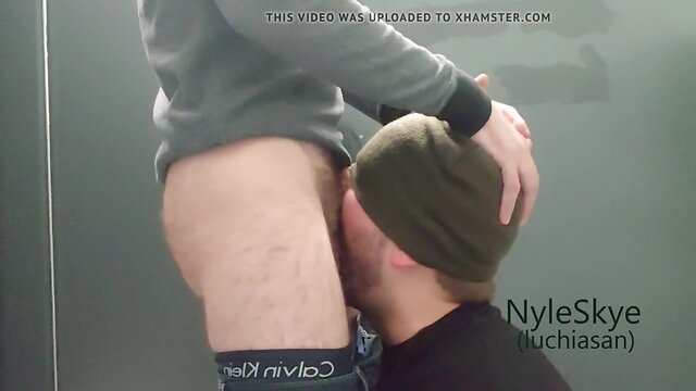 Rough nyu campus bathroom facefuck swallowing