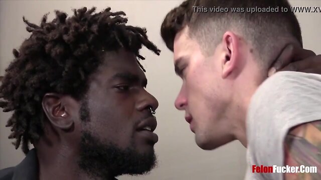 Kiss me or go to prison- interracial gay blackmail