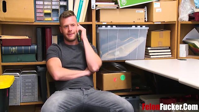 Cocky straight white guy stripped and banged