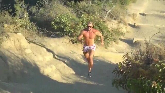 Fitness model alfie cinematic striper in bar gay