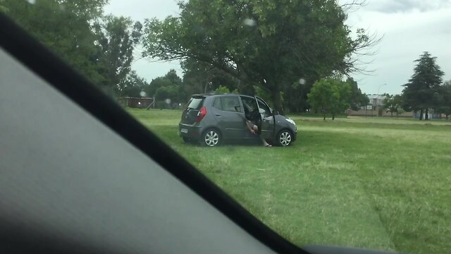 Random stranger seduces me at the public park. cruising