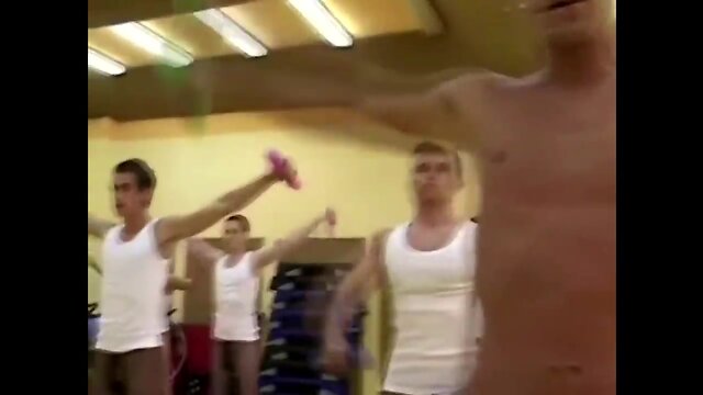 Sexy guys work out in pantie hose