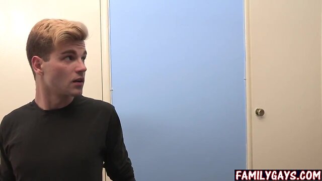 Gay daddy punishes son for stealing their guest's money