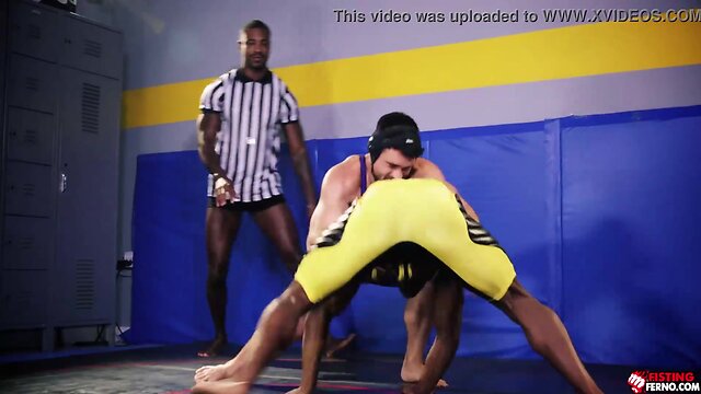 Hot Fetish Wrestling: Interracial Threesome with Adrian