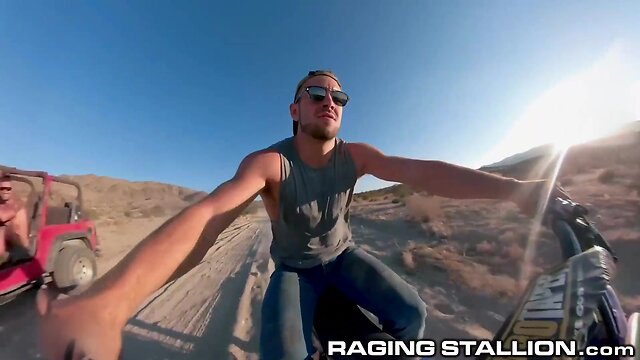 Chris damned bangs some jock butt in the desert