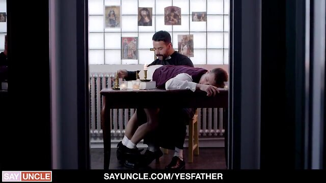 Priest teddy torres disciplines nasty teenager benjamin