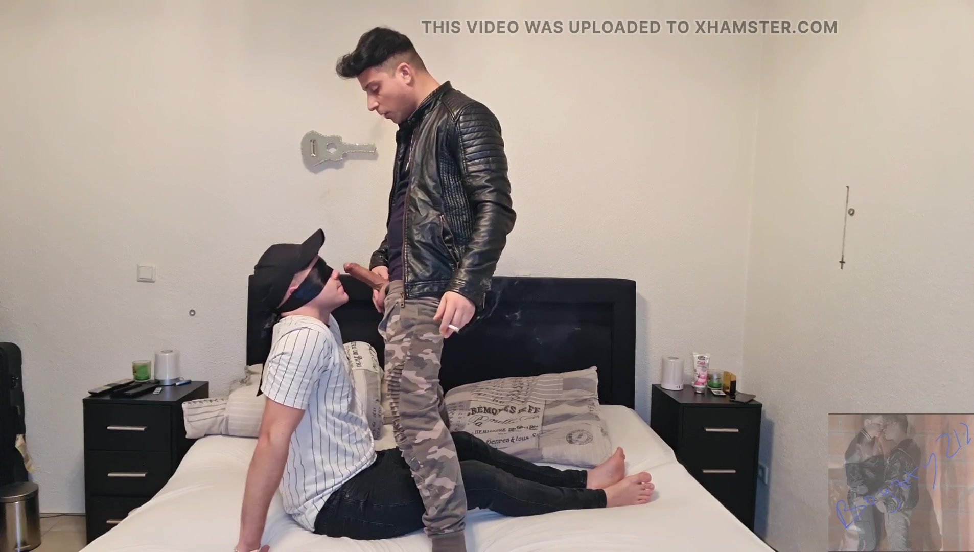 19y.o. boy deepthroating and fucking hard in leather jacket and gloves -  manporn.xxx