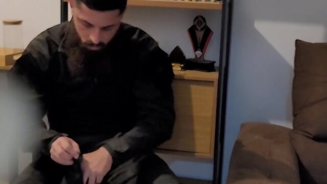 Preparing for duty: donning a military uniform and