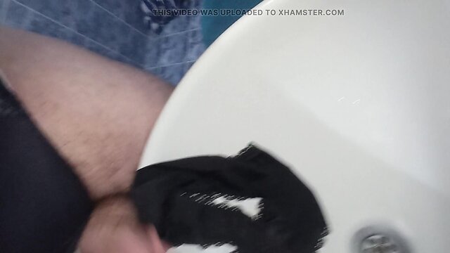Crossdresser Teases in Bikini & Lingerie Before Messy
