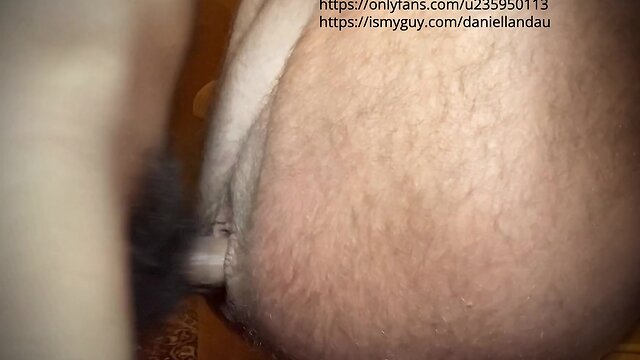 Cum pushing out of bareback bubble butt fuck