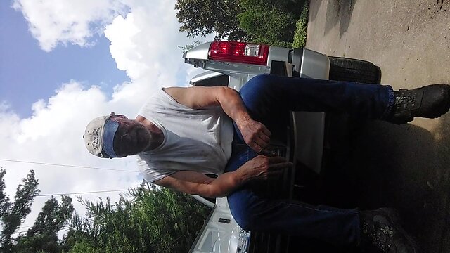 Mechanic experiences frustration and takes a break