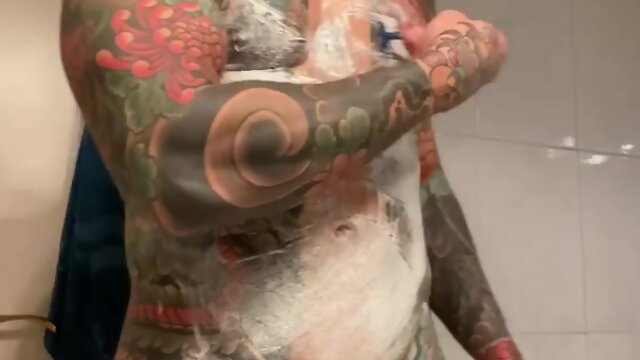 Massive uncut cock shaving with tatted juan lucho: a