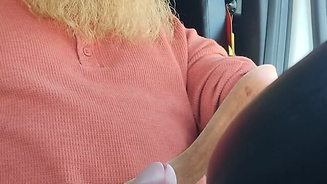Cum while driving - a little bit at first, then a lot