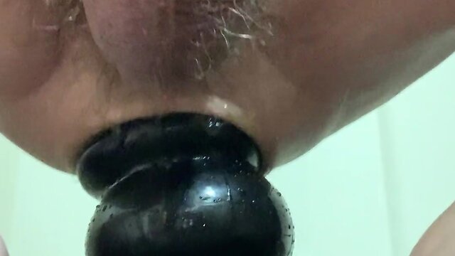 Wrecking ball anal play: gay, bdsm