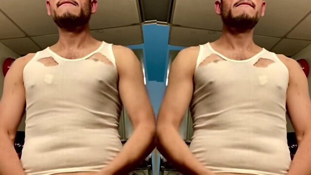 The big pigsty, horny macho: nipples flashing amateur