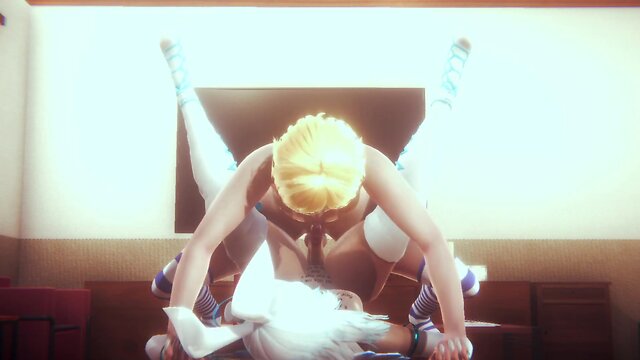 Femboy yaoi dominates kaze on bed, impregnating him