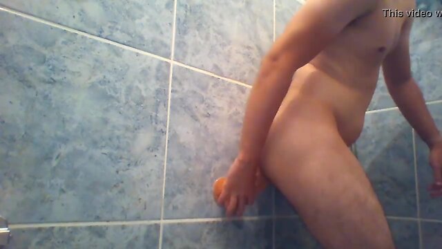 Stretching my ass with a massive dildo: exploring deep