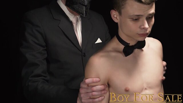 Twink toy gets dominated by hung master in bareback boy