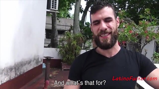 Hot latino bears have real public sex with two young