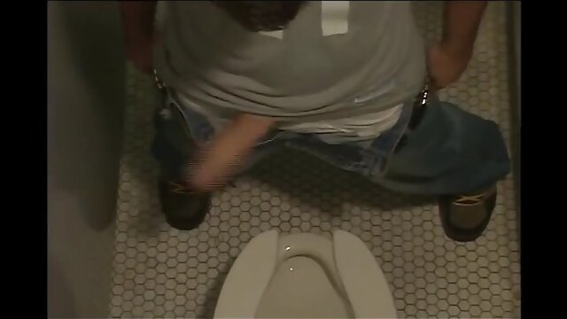 Janitor takes dick in bathroom