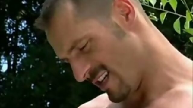 Muscle Poolside Threesome